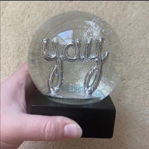 Yay Silver Glitter Balloon Snowglobe